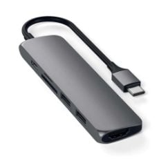 Εικόνα της Satechi Type-C Slim Multiport Adapter v2 Space Gray ST-SCMA2M