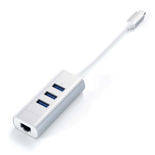 Εικόνα της Satechi Type-C USB Hub with Ethernet Silver ST-TC2N1USB31AS