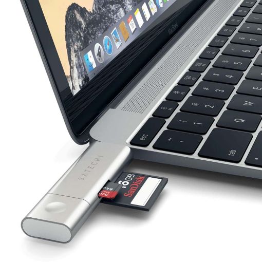 Εικόνα της Satechi Type-C/USB 3.0 SD/MicroSD Card Reader Silver ST-TCCRAS
