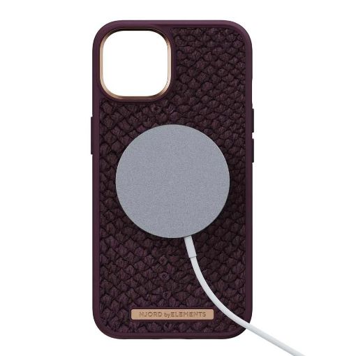 Εικόνα της Θήκη Njord by Elements Salmon Leather for iPhone 14 (6.1) Purple NA41SL03