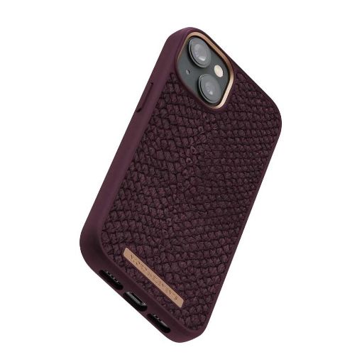 Εικόνα της Θήκη Njord by Elements Salmon Leather for iPhone 14 Pro (6.7) Purple NA44SL03