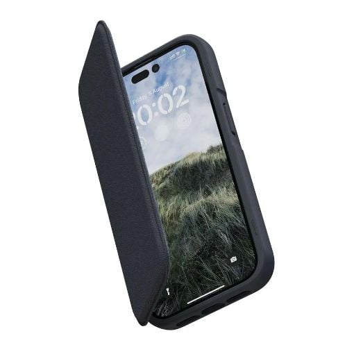 Εικόνα της Θήκη Wallet Njord by Elements Leather Magsafe for iPhone 14 Black NA41GL00W