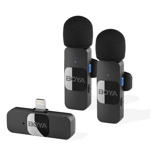 Εικόνα της Boya BY-V2 Wireless Lavalier Microphones Lightning Black