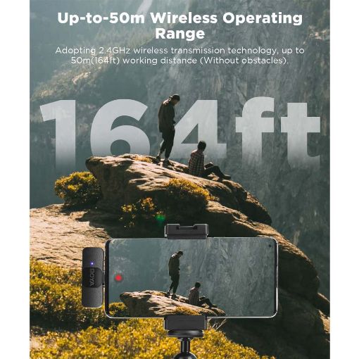 Εικόνα της Boya BY-V20 Wireless Lavalier Microphones USB-C Black