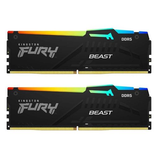 Εικόνα της Ram Kingston Fury Beast EXPO RGB 16GB (2 x 8GB) DDR5-6000MHz Black CL36 KF560C36BBEAK2-16
