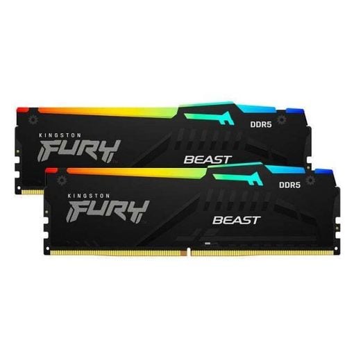 Εικόνα της Ram Kingston Fury Beast EXPO RGB 16GB (2 x 8GB) DDR5-6000MHz Black CL36 KF560C36BBEAK2-16