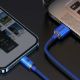 Εικόνα της Καλώδιο Baseus Crystal Shine USB-A to Lightning Braided 1.2m Blue CAJY000003