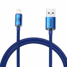 Εικόνα της Καλώδιο Baseus Crystal Shine USB-A to Lightning Braided 1.2m Blue CAJY000003