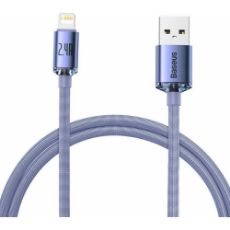 Εικόνα της Καλώδιο Baseus Crystal Shine USB-A to Lightning Braided 1.2m Purple CAJY000005