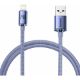 Εικόνα της Καλώδιο Baseus Crystal Shine USB-A to Lightning Braided 1.2m Purple CAJY000005