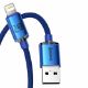 Εικόνα της Καλώδιο Baseus Crystal Shine USB-A to Lightning Braided 2m Blue CAJY000103