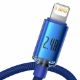 Εικόνα της Καλώδιο Baseus Crystal Shine USB-A to Lightning Braided 2m Blue CAJY000103