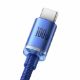 Εικόνα της Καλώδιο Baseus Crystal Shine USB-A to USB-C Braided 100W 2m Blue CAJY000503