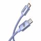 Εικόνα της Καλώδιο Baseus Crystal Shine USB-C to USB-C Braided 100W 1.2m Purple CAJY000605