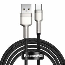 Εικόνα της Καλώδιο Baseus Cafule USB-A to USB-C Braided 66W 2m Black/Silver CAKF000201