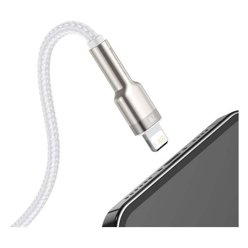 Εικόνα της Καλώδιο Baseus Cafule USB-A to Lightning 2.4A 1m White/Silver CALJK-A02
