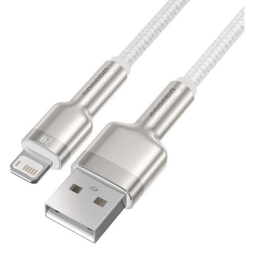Εικόνα της Καλώδιο Baseus Cafule USB-A to Lightning 2.4A 1m White/Silver CALJK-A02