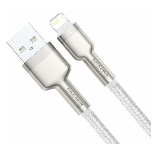 Εικόνα της Καλώδιο Baseus Cafule USB-A to Lightning 2.4A 1m White/Silver CALJK-A02
