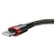 Εικόνα της Καλώδιο Baseus Cafule USB-A to Lightning Braided 2.4A 0.5m Black/Red CALKLF-A19