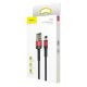 Εικόνα της Καλώδιο Baseus Cafule Double-Sided USB-A to Lightning Braided 2.4A 1m Black/Red CALKLF-G91