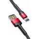 Εικόνα της Καλώδιο Baseus Cafule Double-Sided USB-A to Lightning Braided 2.4A 1m Black/Red CALKLF-G91