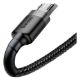 Εικόνα της Καλώδιο Baseus Cafule USB-A to Micro USB Braided 2.4A 0.5m Black/Grey CAMKLF-AG1