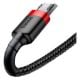 Εικόνα της Καλώδιο Baseus Cafule USB-A to Micro USB Braided 2.4A 1m Black/Red CAMKLF-B91
