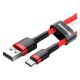 Εικόνα της Καλώδιο Baseus Cafule USB to USB-C Braided 2A 2m Red/Black CATKLF-C09RD