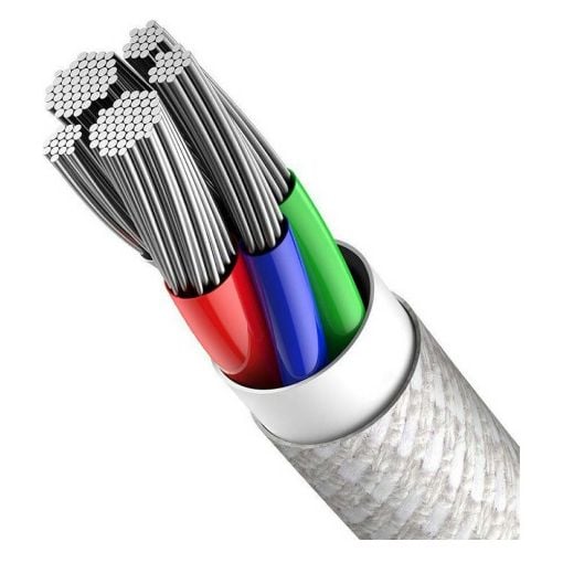 Εικόνα της Καλώδιο Baseus High Density USB-C to Lightning Braided 20W 2m White/Grey CATLGD-A02