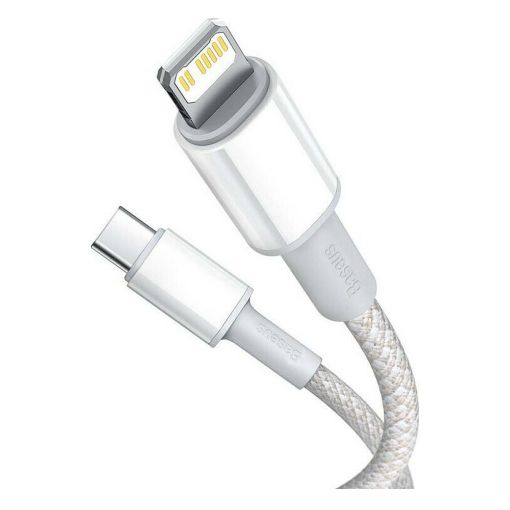 Εικόνα της Καλώδιο Baseus High Density USB-C to Lightning Braided 20W 2m White/Grey CATLGD-A02