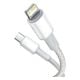 Εικόνα της Καλώδιο Baseus High Density USB-C to Lightning Braided 20W 2m White/Grey CATLGD-A02