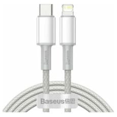 Εικόνα της Καλώδιο Baseus High Density USB-C to Lightning Braided 20W 2m White/Grey CATLGD-A02