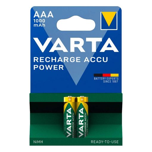 Εικόνα της Μπαταρίες Επαναφορτιζόμενες AAA 1.2V Varta Ready To Use 1000mAh Ni-MH 2 Τεμ