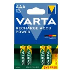 Εικόνα της Μπαταρίες Επαναφορτιζόμενες AAA 1.2V Varta Ready To Use 800mAh Ni-MH 4 Τεμ 56703