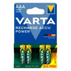 Εικόνα της Μπαταρίες Επαναφορτιζόμενες AAA 1.2V Varta Ready To Use 1000mAh Ni-MH 4 Τεμ 57033