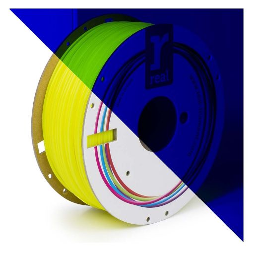 Εικόνα της Real PLA Filament 1.75mm Spool of 1Kg Fluorescent Yellow REFPLAFYELLOW1000MM175