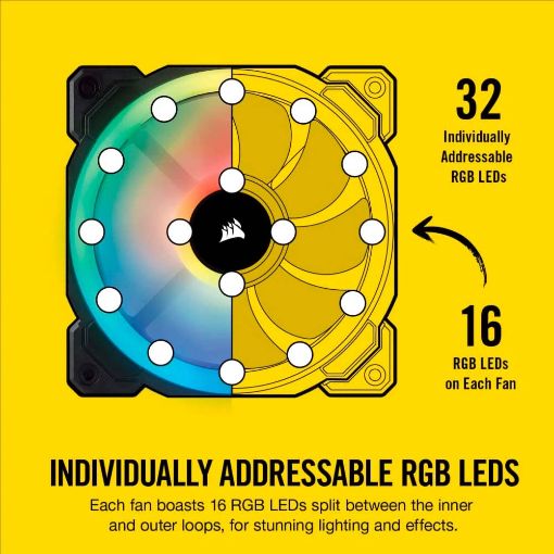 Εικόνα της Case Fan Corsair LL140 140mm RGB Dual Light Loop PWM 2-Pack w Lighting Node Pro CO-9050074-WW