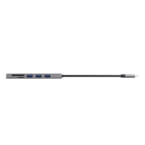 Εικόνα της Trust Halyx USB-C Hub & Card Reader Silver 24191