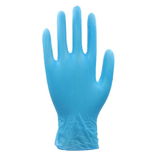 Εικόνα της Γάντια Nιτριλίου-Bινυλίου 123-3D Med-Comfort Χωρίς Πούδρα Medium Blue 100pcs