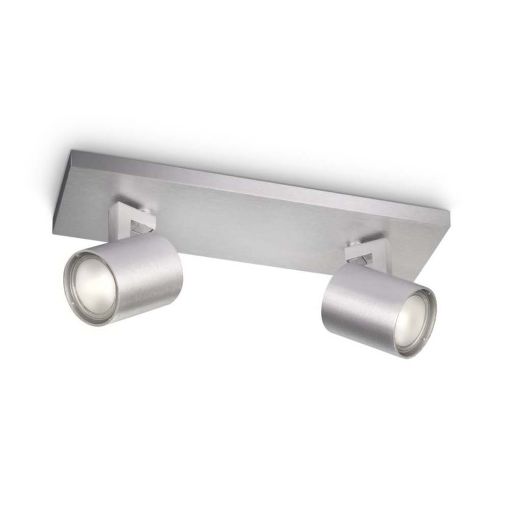 Εικόνα της Φωτιστικό Οροφής Σποτ Philips myLiving Runner 2x GU10 Silver