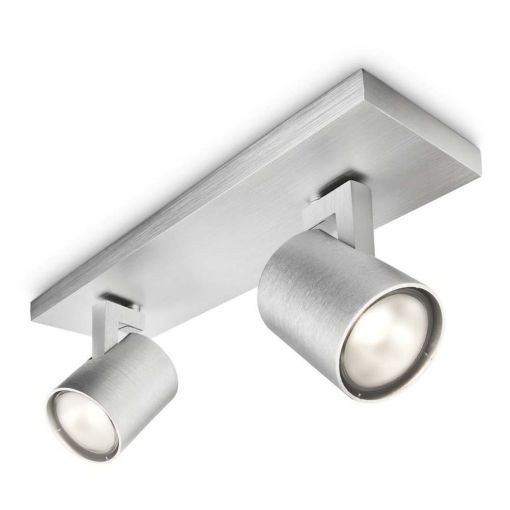 Εικόνα της Φωτιστικό Οροφής Σποτ Philips myLiving Runner 2x GU10 Silver