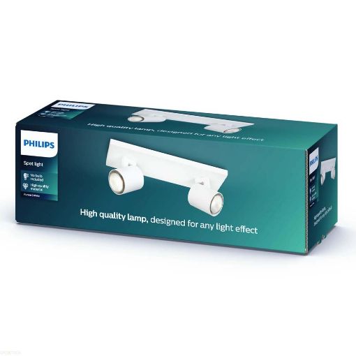 Εικόνα της Φωτιστικό Οροφής Σποτ Philips myLiving Runner 2x GU10 White