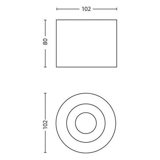 Εικόνα της Φωτιστικό Οροφής Σποτ Philips myLiving Phase 2700K 500lm 4.5W White