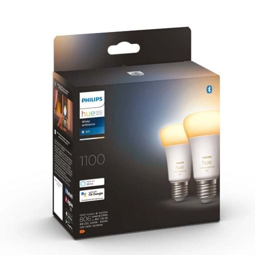 Εικόνα της Philips Hue Smart Lamp E27 White 1100lm (2-Pack) 929002469205
