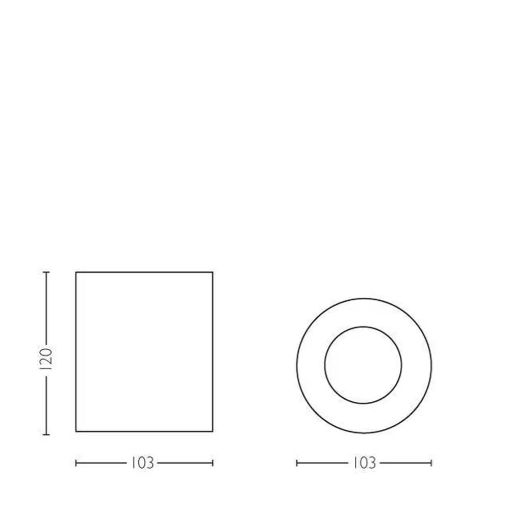 Εικόνα της Φωτιστικό Οροφής Philips myLiving Pillar 120mm GU10 White
