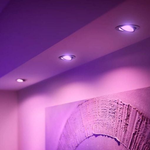 Εικόνα της Χωνευτό Σποτ Philips Hue Centura White and Color Ambiance GU10 Aluminium 929003047401