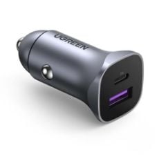 Εικόνα της Φορτιστής Αυτοκινήτου Ugreen USB-C & USB-A 30W Quick Charge 3.0 Silver 40858