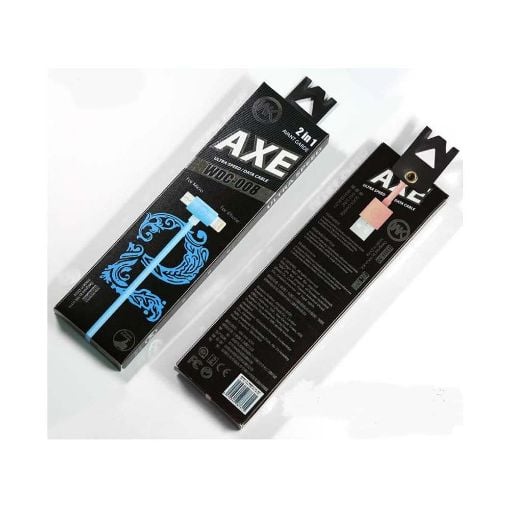 Εικόνα της Καλώδιο WK AXE 2in1 USB-Α to Micro-USB & Lightning 1m Pink