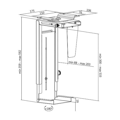 Εικόνα της Βάση Γραφείου Υπολογιστή Mount Logilink Adjustable Black EO0005