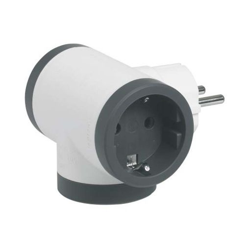 Εικόνα της Πολύπριζο Legrand 3 Θέσεων White/Dark Grey 694520